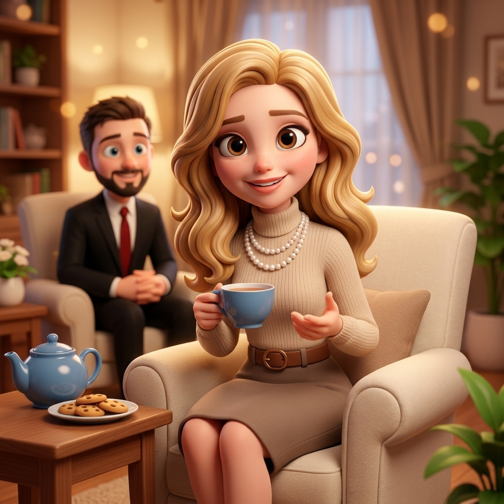 Cozy Talks With Friends — scene from the story