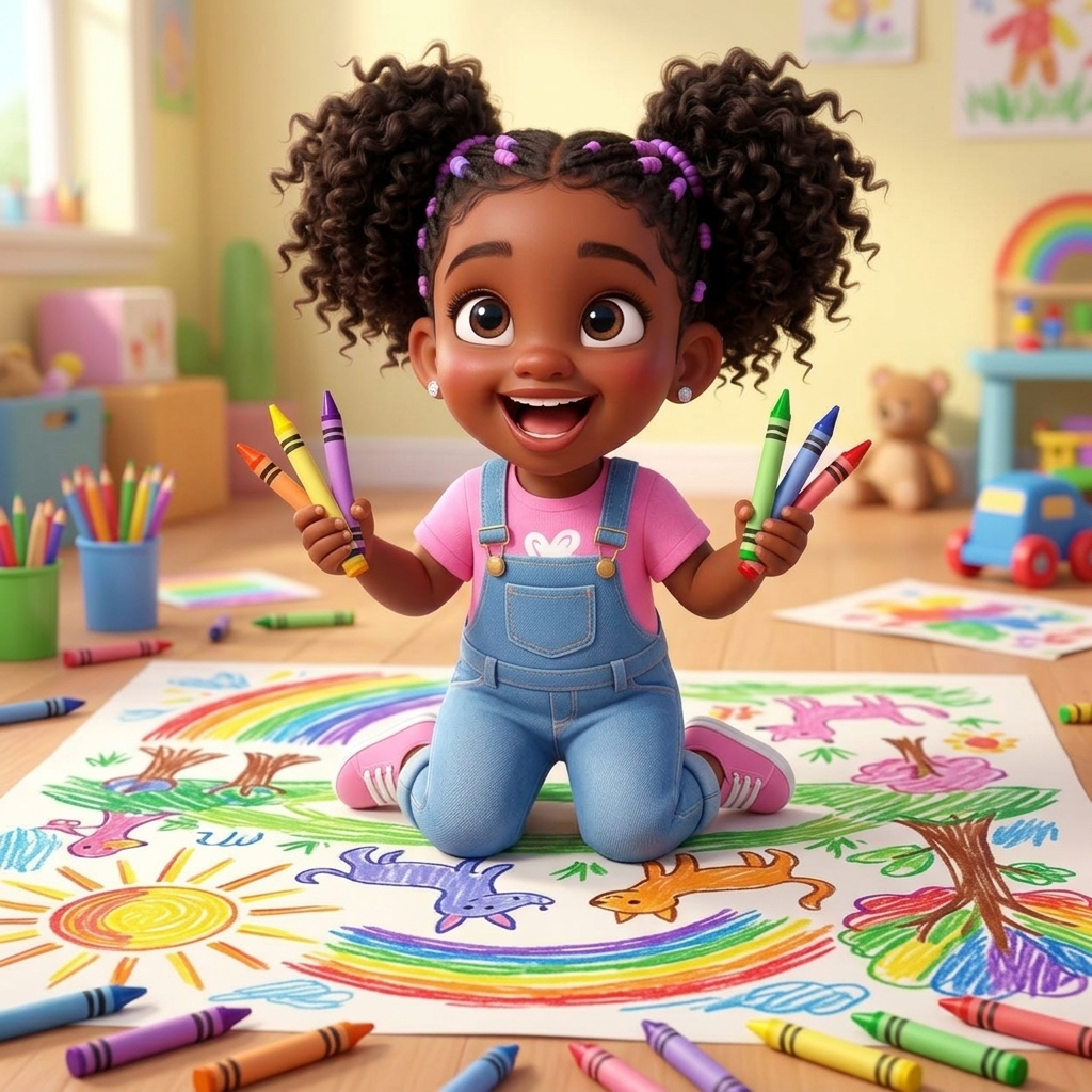 Mia's Colorful Big Day — scene from the story