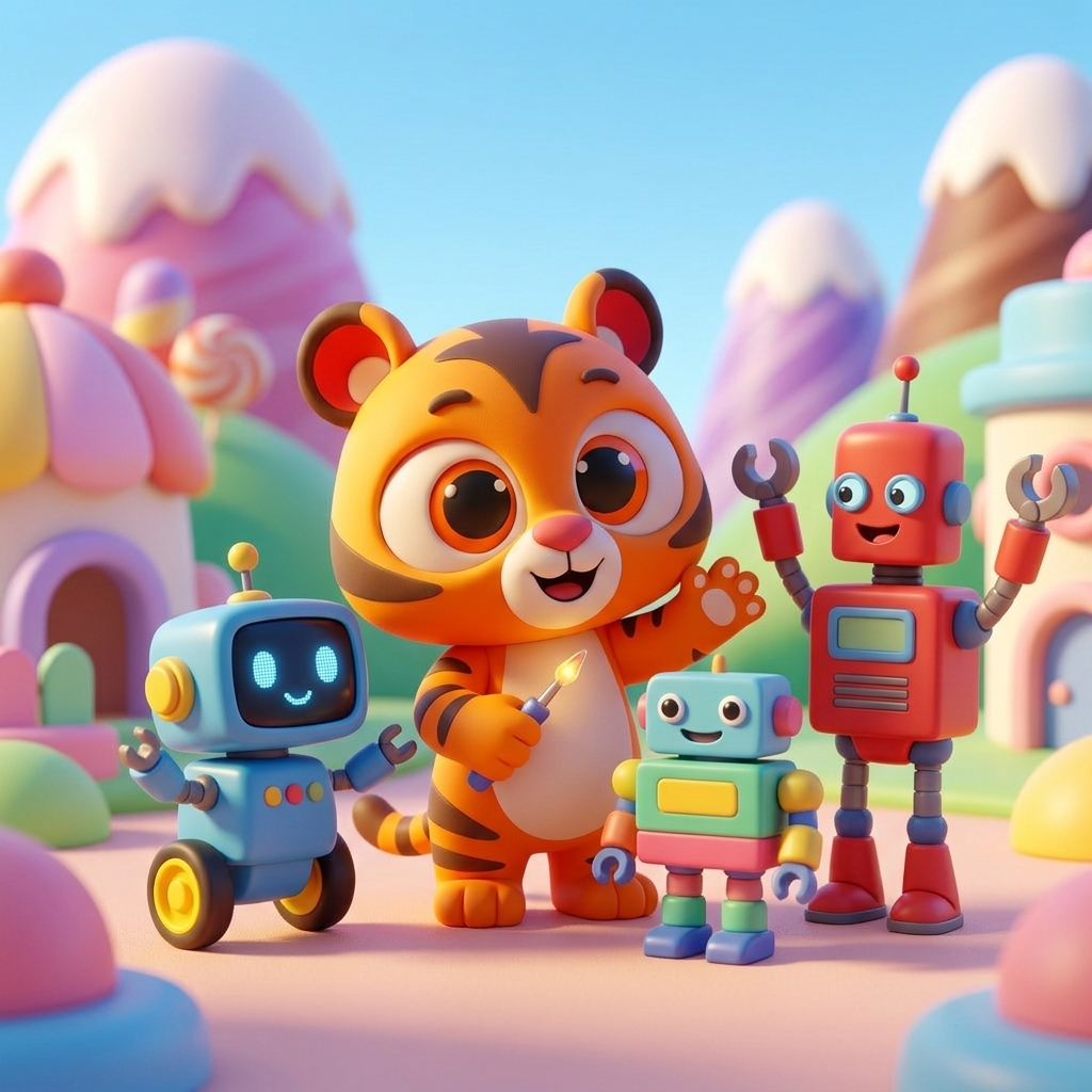 Mackenzie's Robot Squad — scene from the story