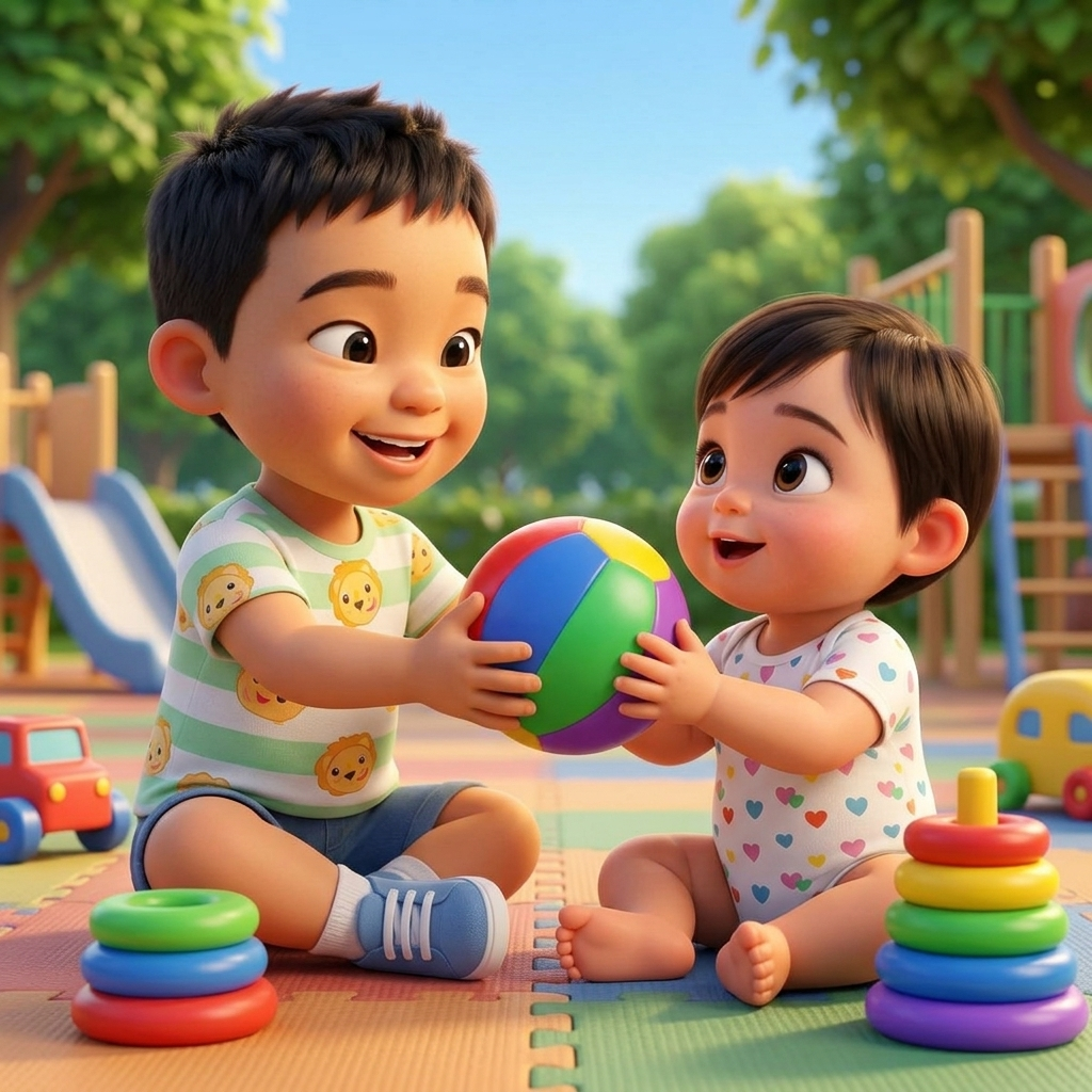Hagan Shares His Ball — scene from the story