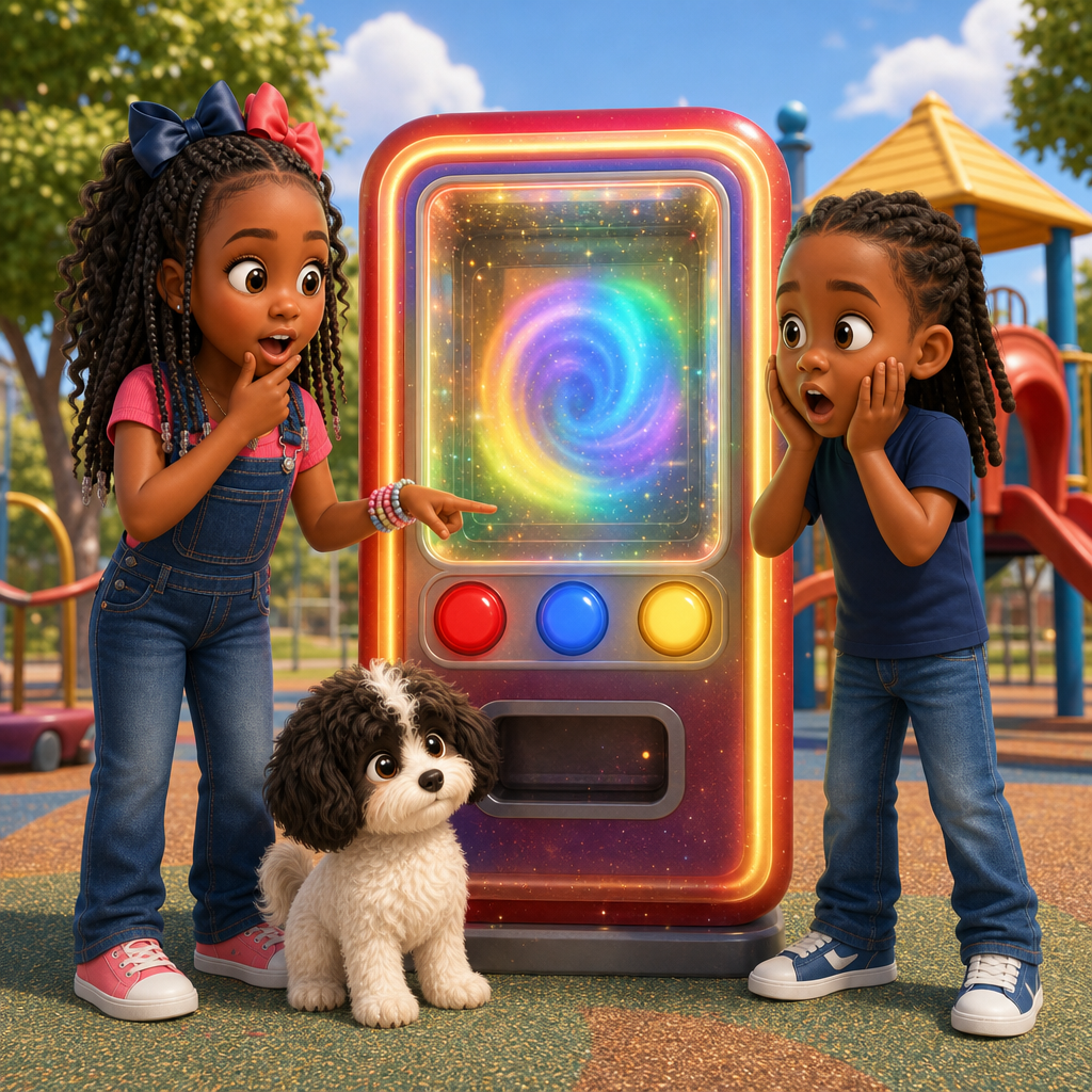 The Wacky Rainbow Machine — scene from the story