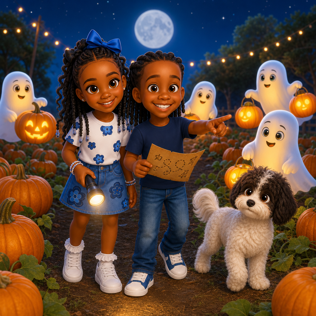 Pumpkin Hunt Party — scene from the story