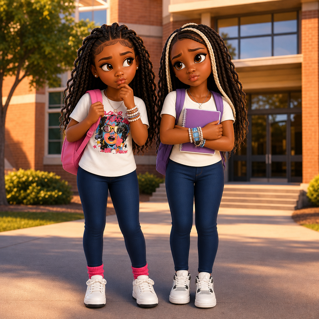 Twins Shine Their Way — scene from the story