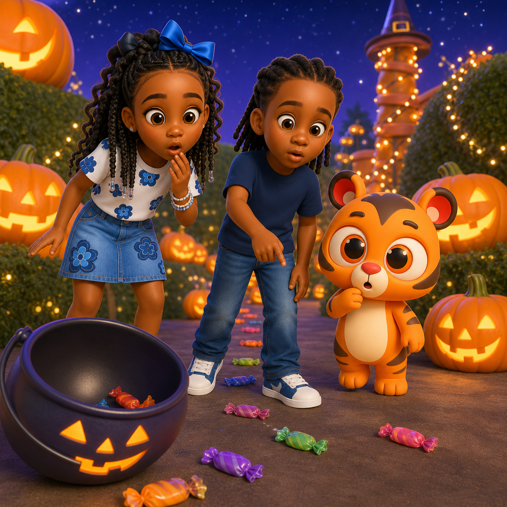The Candy Clue Chase — scene from the story