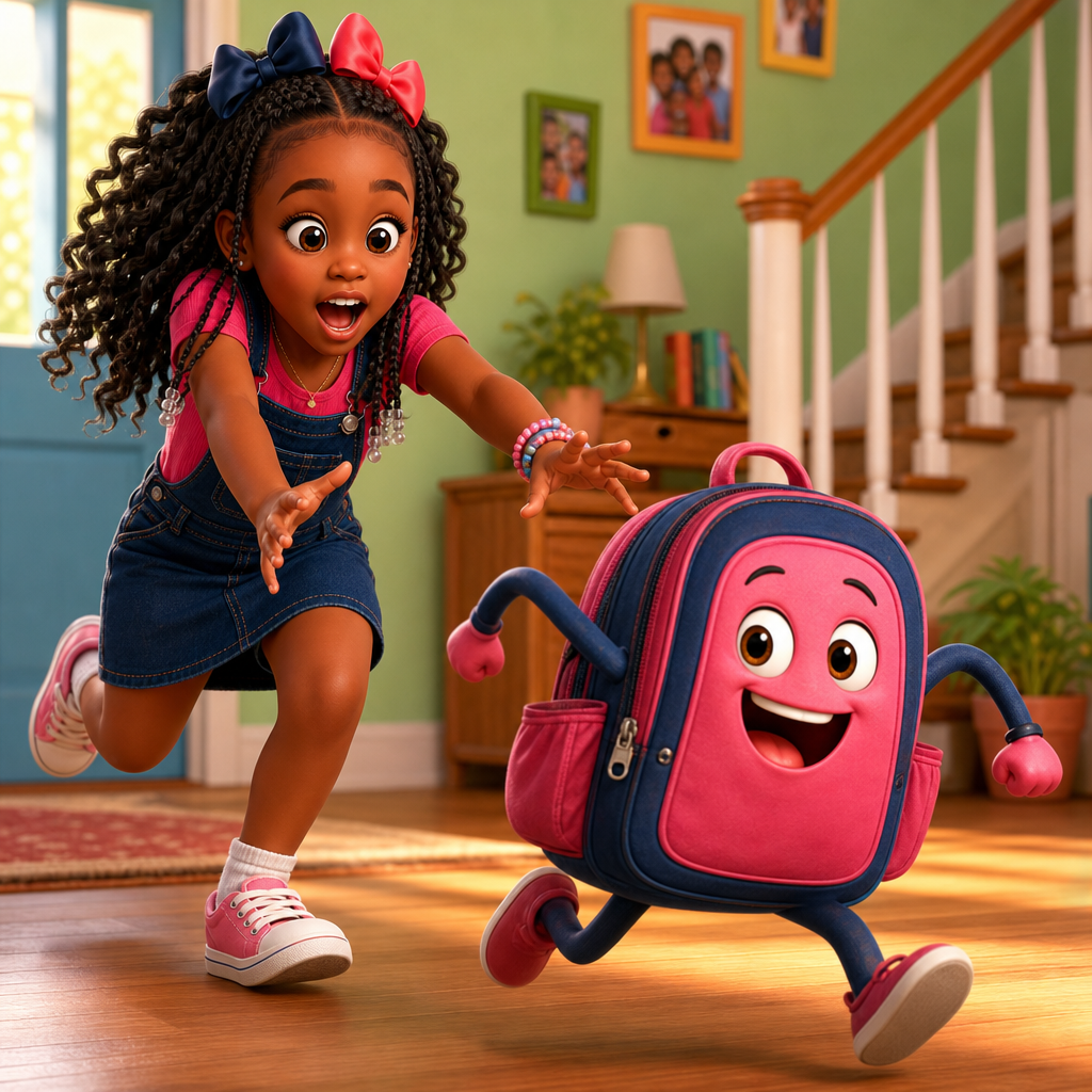 Derrica's Dancing Backpack — scene from the story