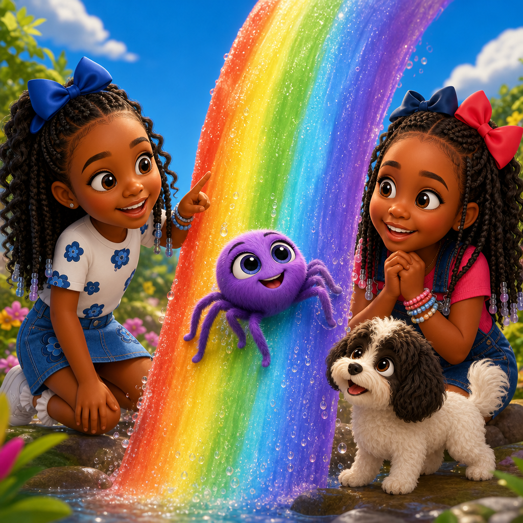 Rainbow Spider Rescue — scene from the story