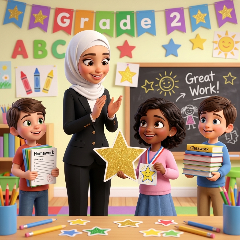 Teacher Dalal's Star Day — scene from the story