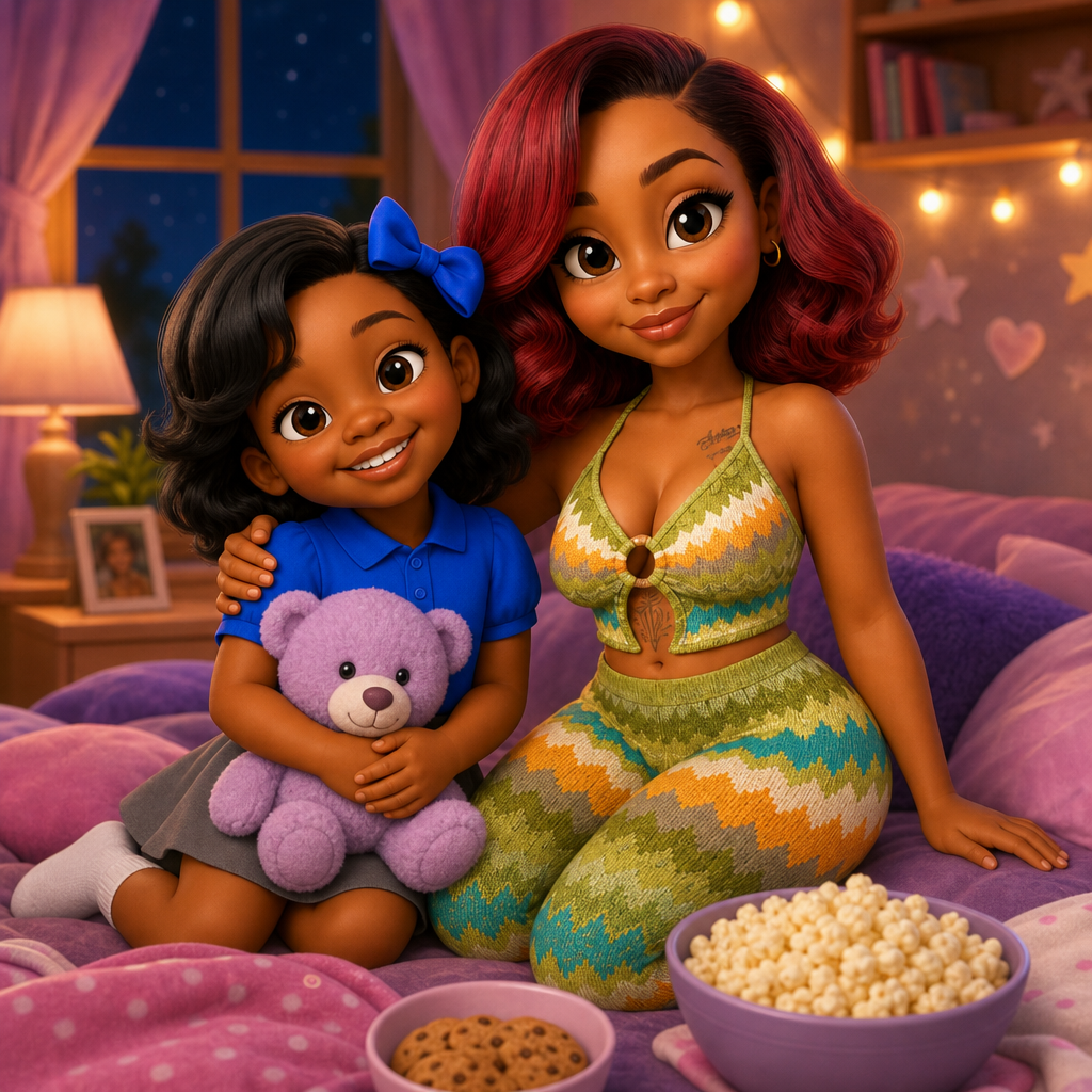 Trinity's Cozy Sleepover — scene from the story