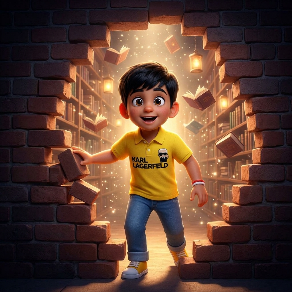 Atharv's Magical Hidden Library — scene from the story