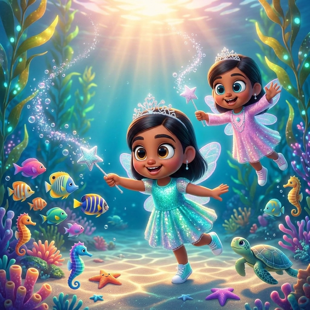 Friends Explore The Sea — scene from the story