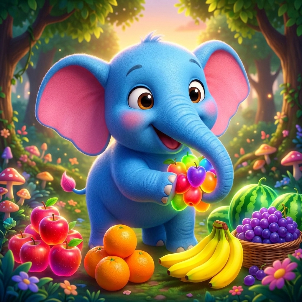 Ellie Finds Fruity Colors! — scene from the story