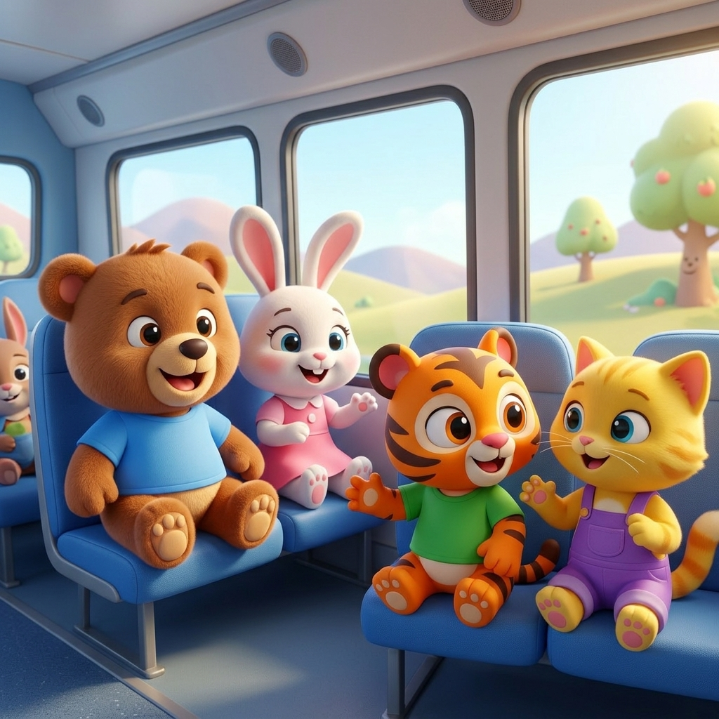 Friends on the Bus — scene from the story