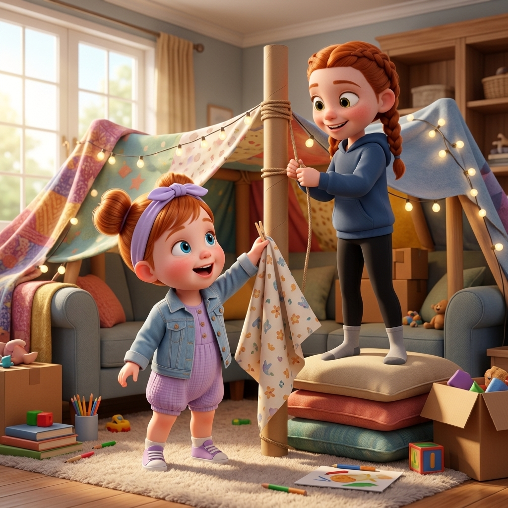 Let's Build A Fort! — scene from the story