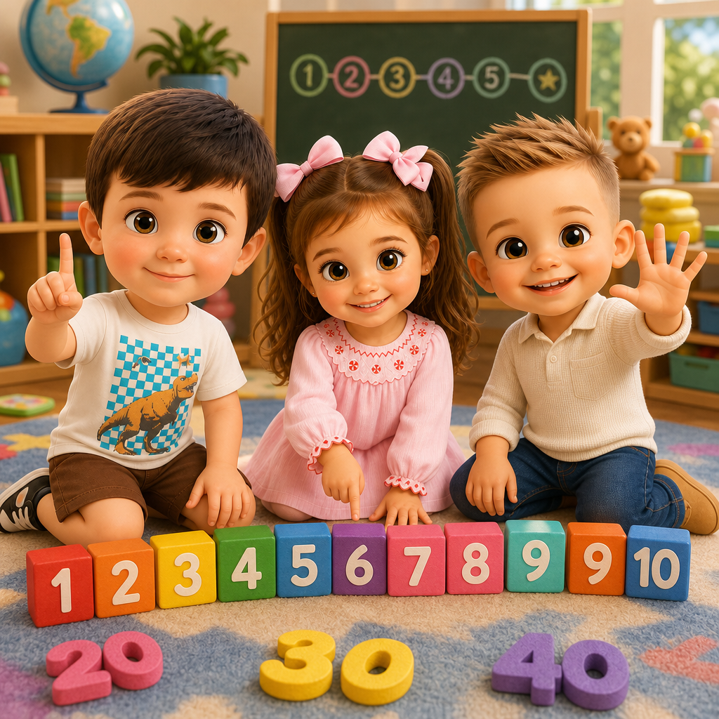 The Number Spelling Adventure — scene from the story