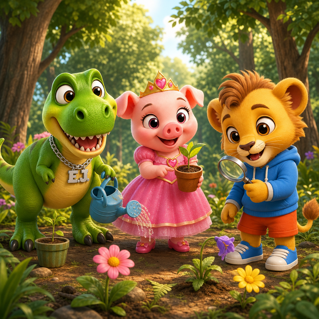 Forest Friends Grow Together — scene from the story