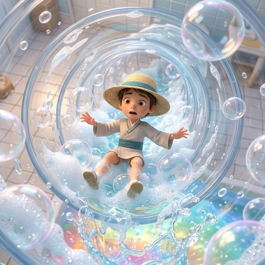 Ping's Bubbly Pipe Ride — scene from the story