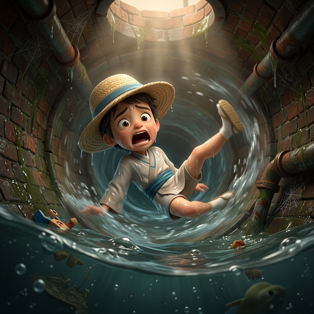 Ping's Slippery Splash Day — scene from the story