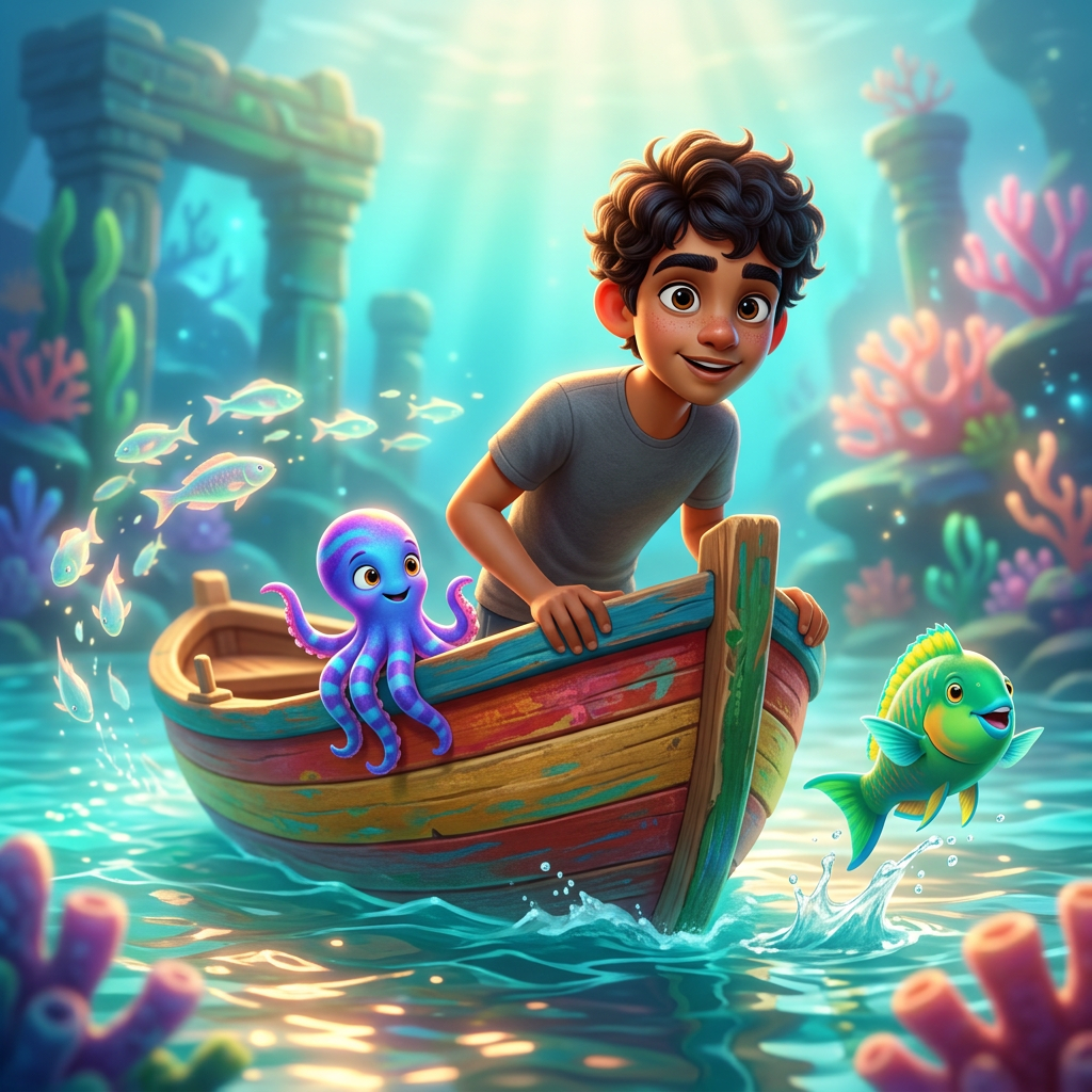 Youssef's Ocean Adventure — scene from the story