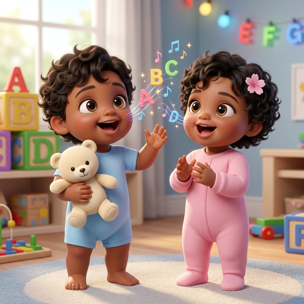 Singing The ABC Song — scene from the story