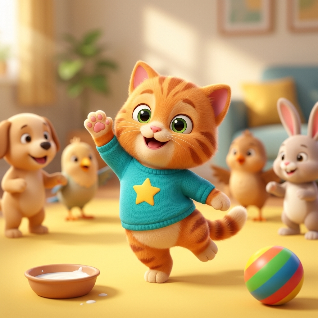Kunju Poocha's Happy Dance — scene from the story