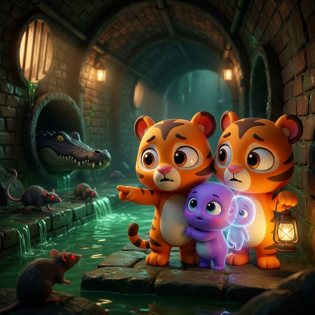 Zippy's Sewer Adventure — scene from the story