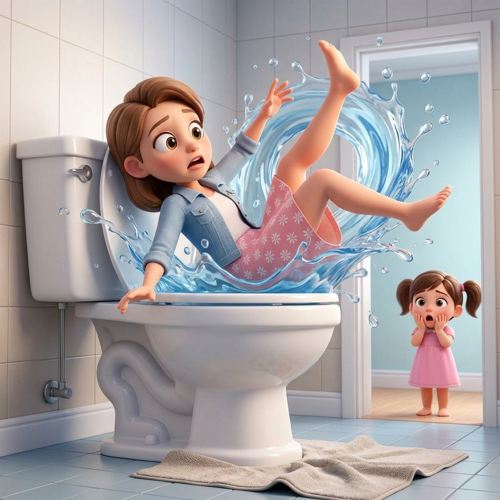 Minna's Splashy Surprise — scene from the story