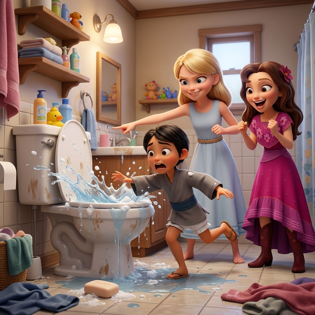 Ping's Splashy Toilet Trouble — scene from the story