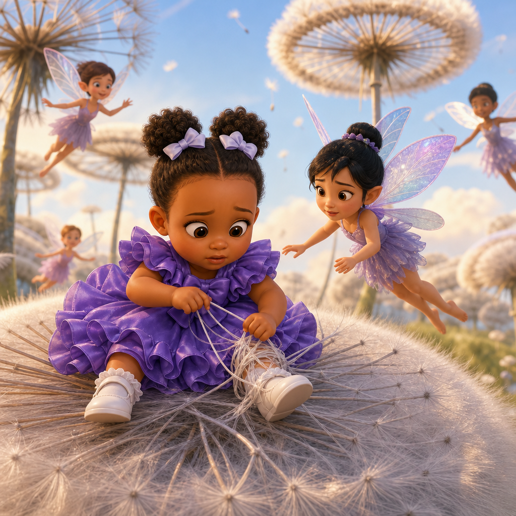 Wynter’s Dandelion Puff Whirl — scene from the story