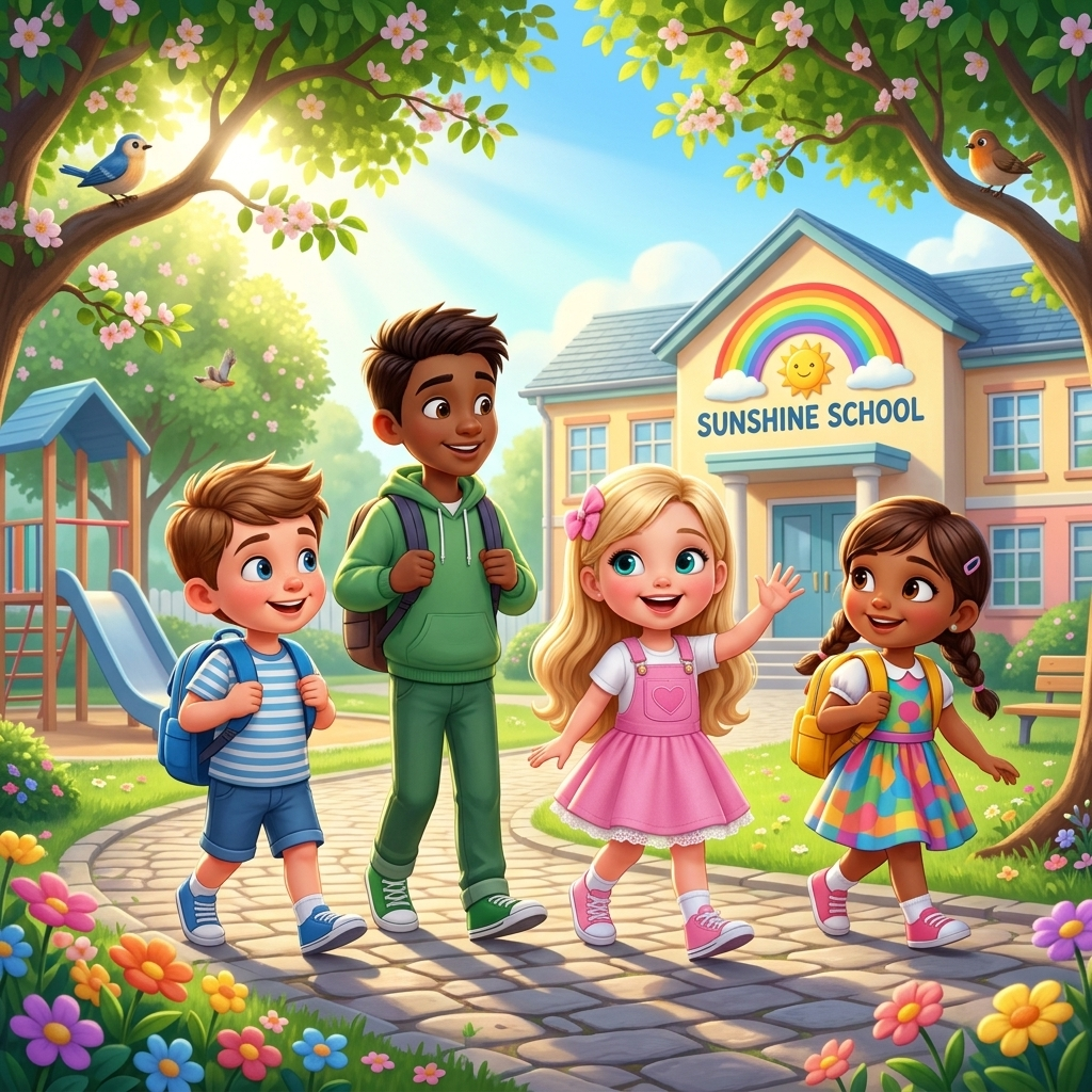 Fun Days at School — scene from the story
