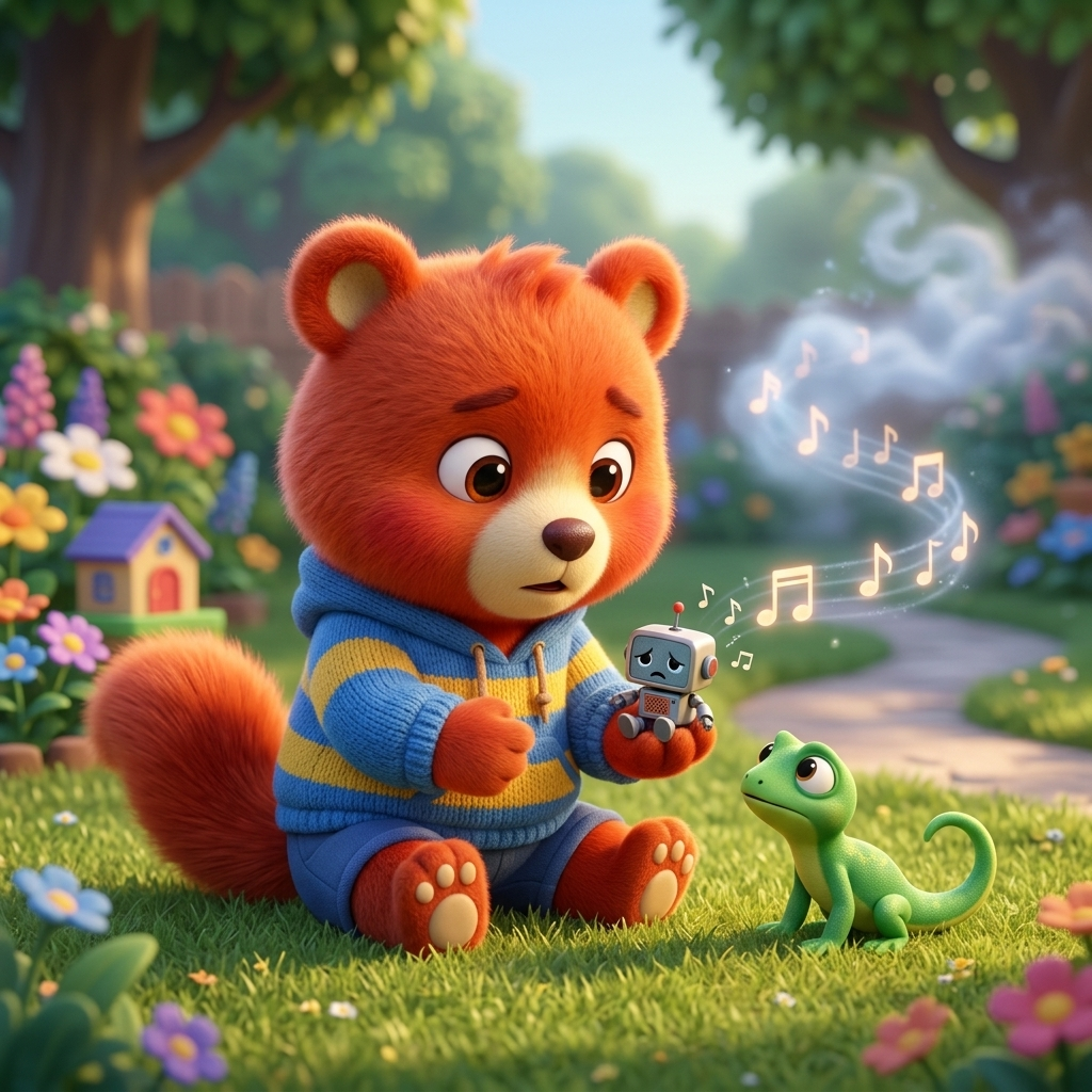 Baby B-red Finds The Song — scene from the story