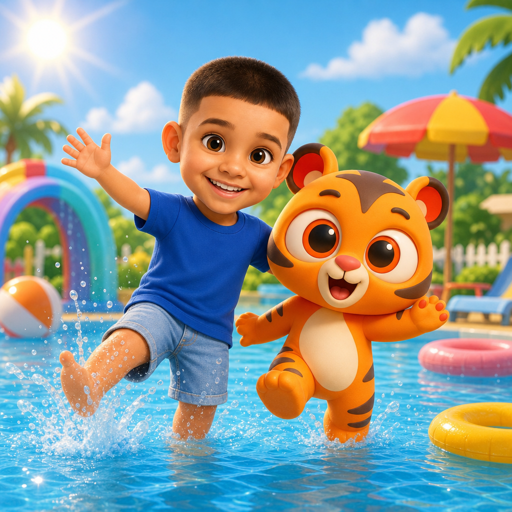 Sunny Splash Pals — scene from the story