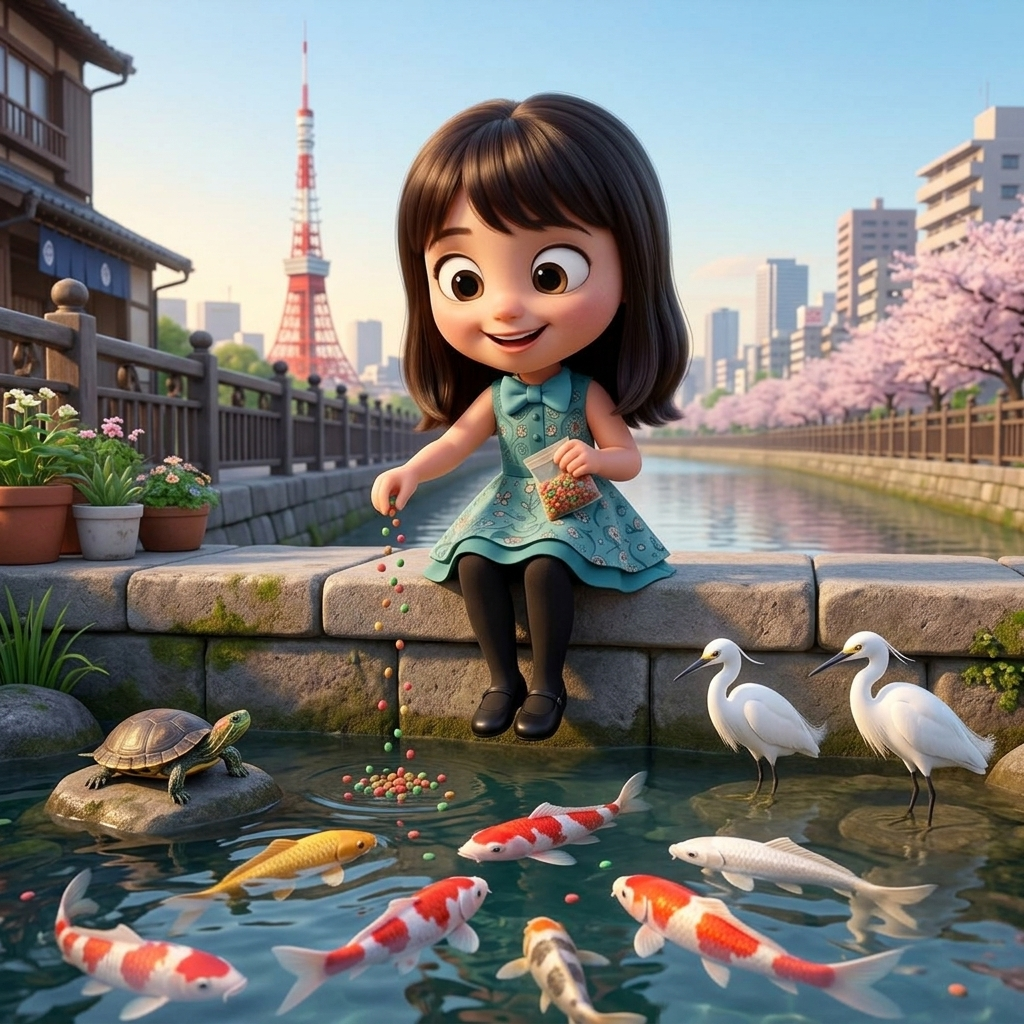Hana's Happy Canal Day — scene from the story