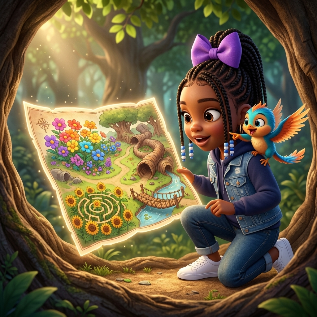 Baili's Rainbow Garden Quest — scene from the story