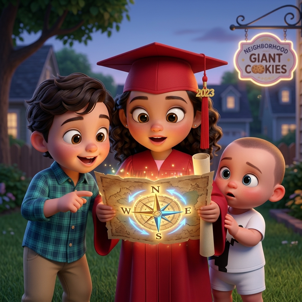 Map Glows For Three! — scene from the story