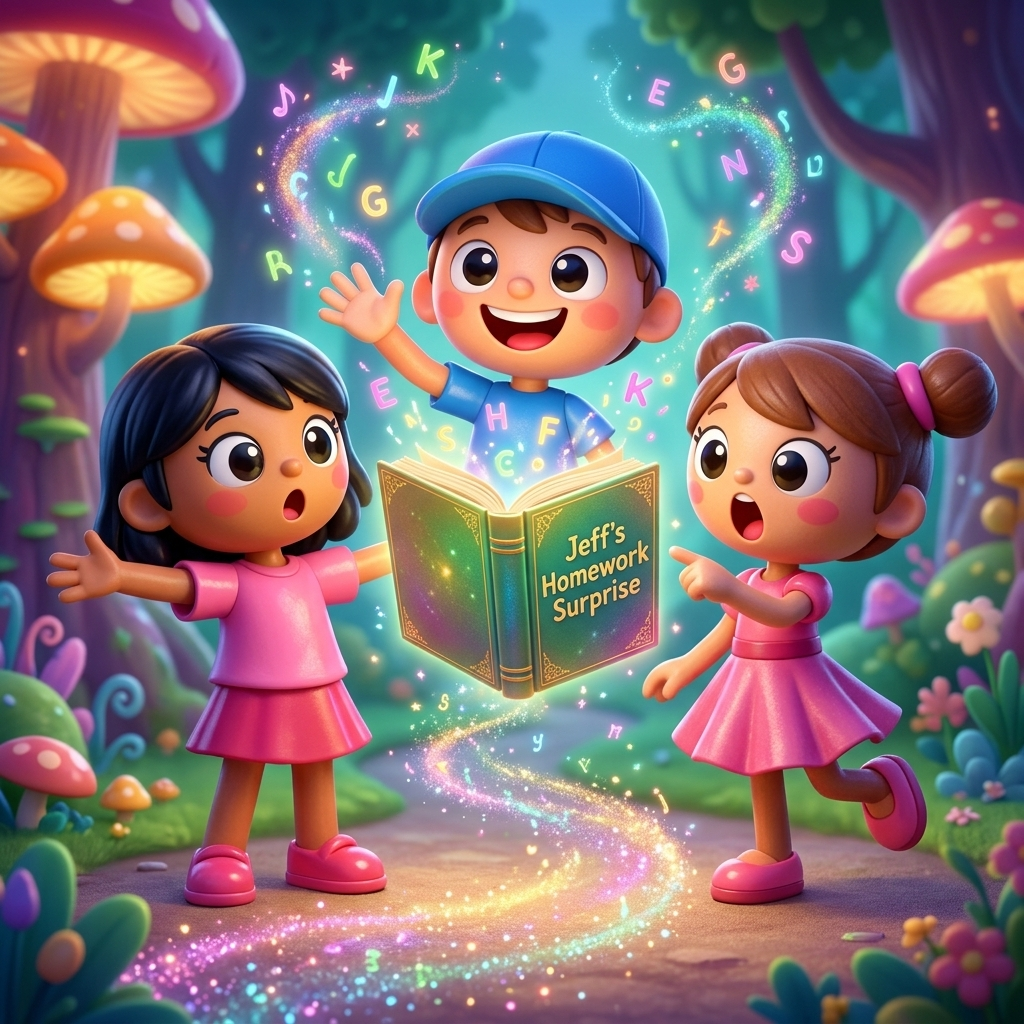Jeff's Homework Surprise — scene from the story