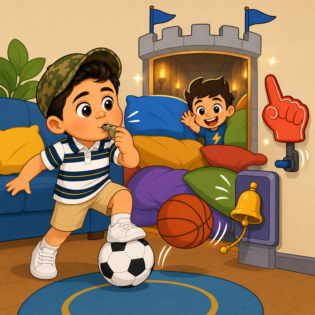 Hansel’s Hallway Sports Rescue — scene from the story