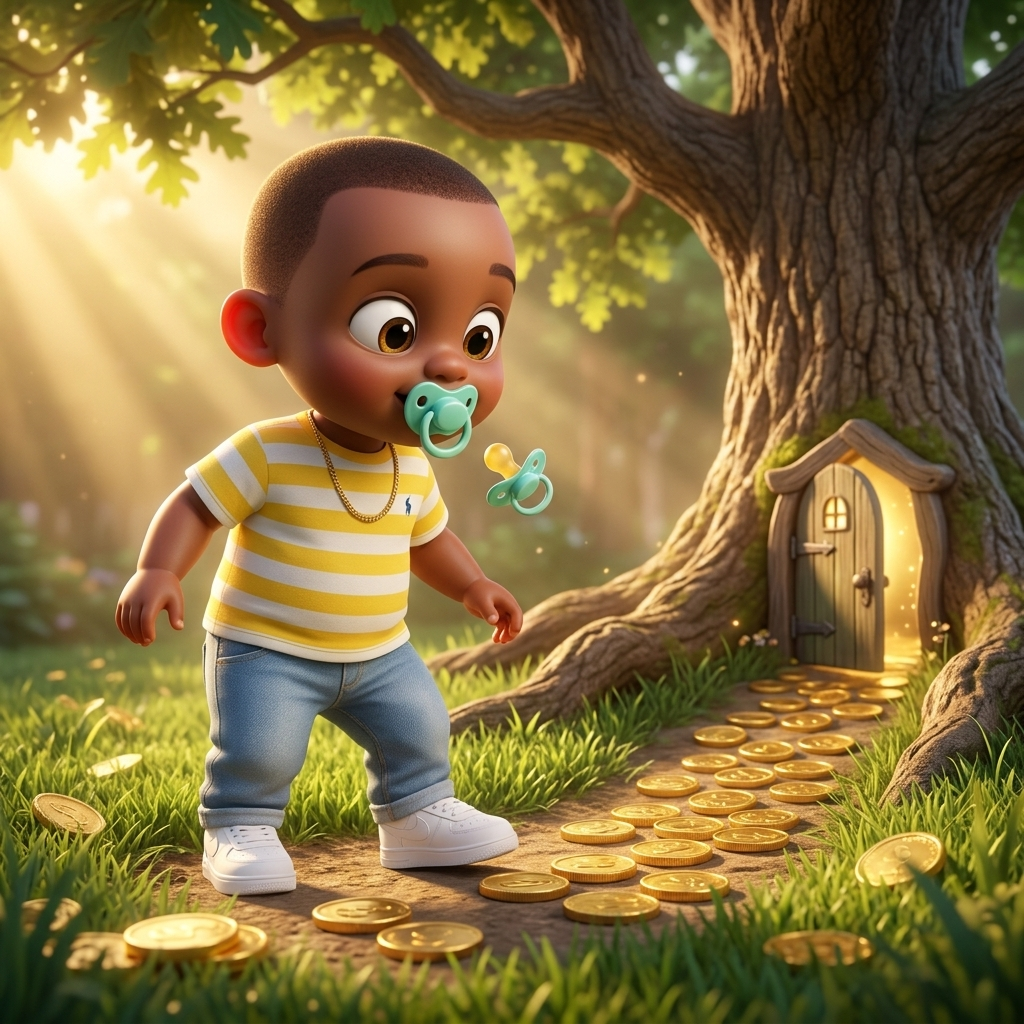 KhyZer's Golden Coin Trail — scene from the story