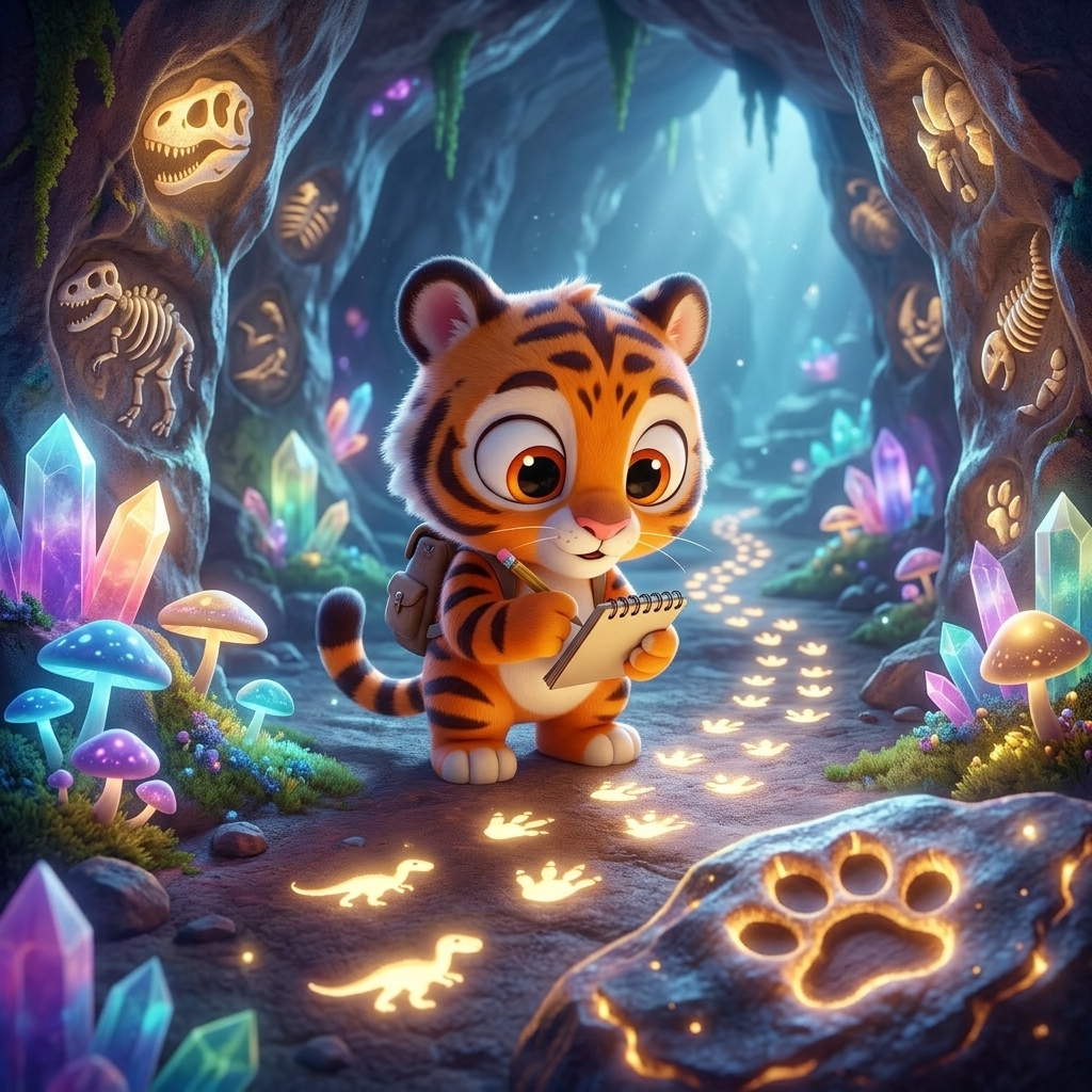 Zippy's Glowing Cave Adventure — scene from the story