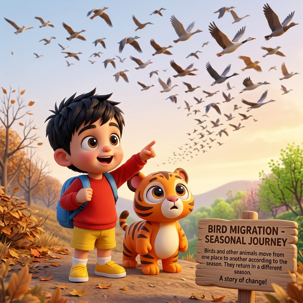Arjun And Zippy's Bird Adventure — scene from the story