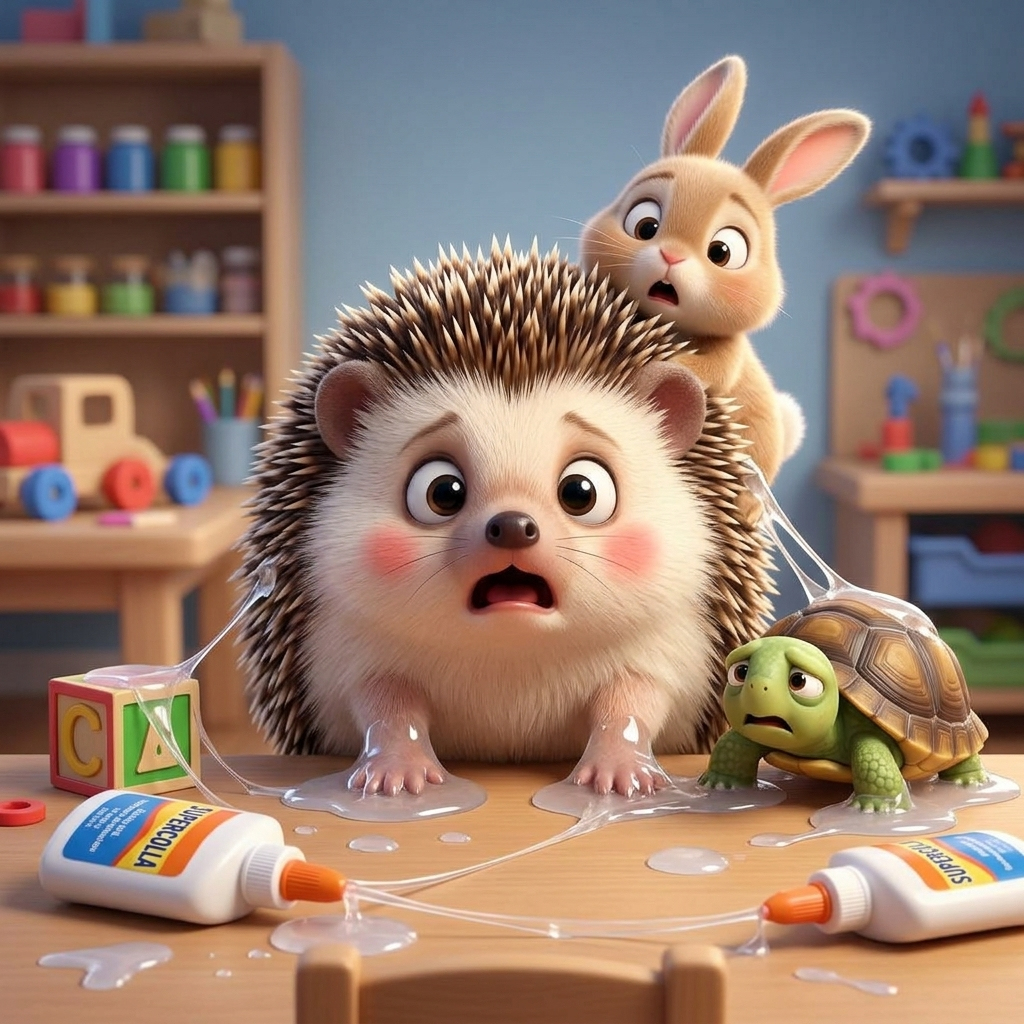 Spillo e la Supercolla! — scene from the story