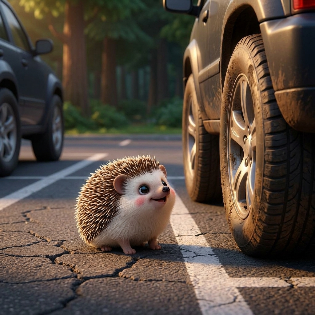 Spillo nel Parcheggio — scene from the story