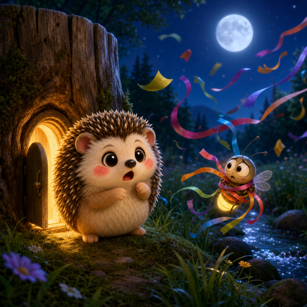 Spillo's Glowing Door — scene from the story