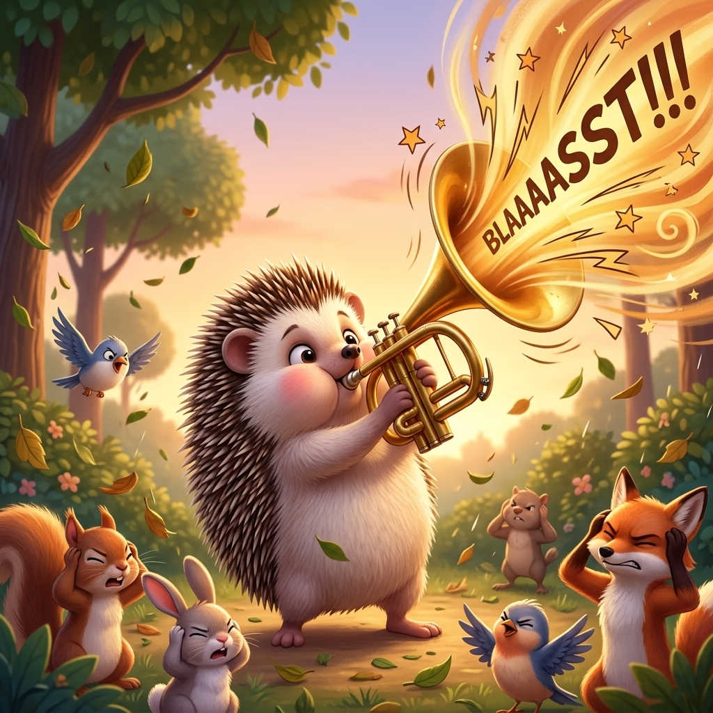 Spillo's Loud Trumpet! — scene from the story