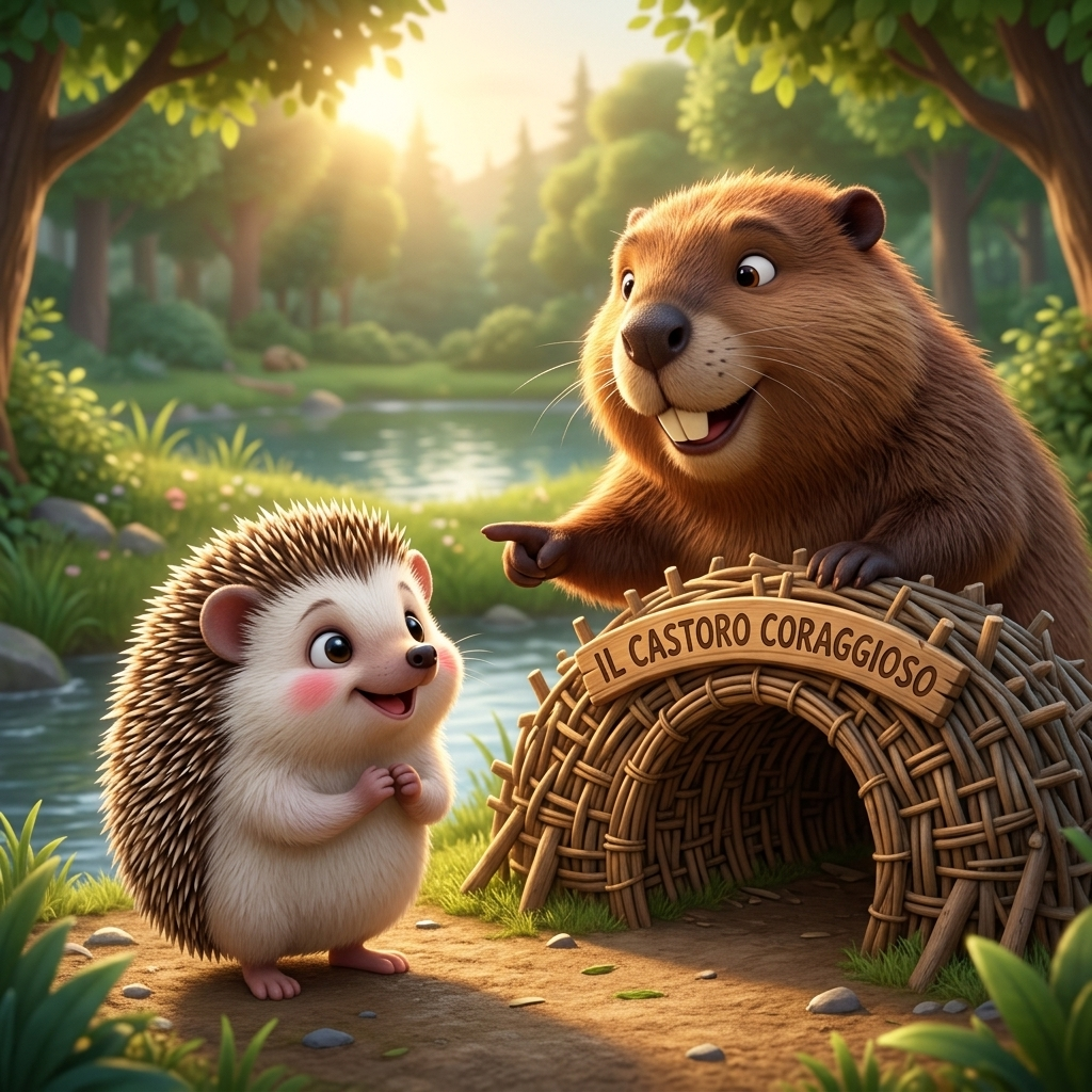 Spillo e il Castoro Coraggioso — scene from the story