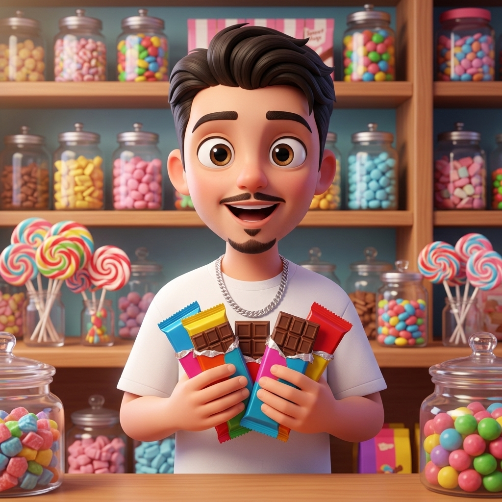 Alex's Sweet Shop Trip — scene from the story