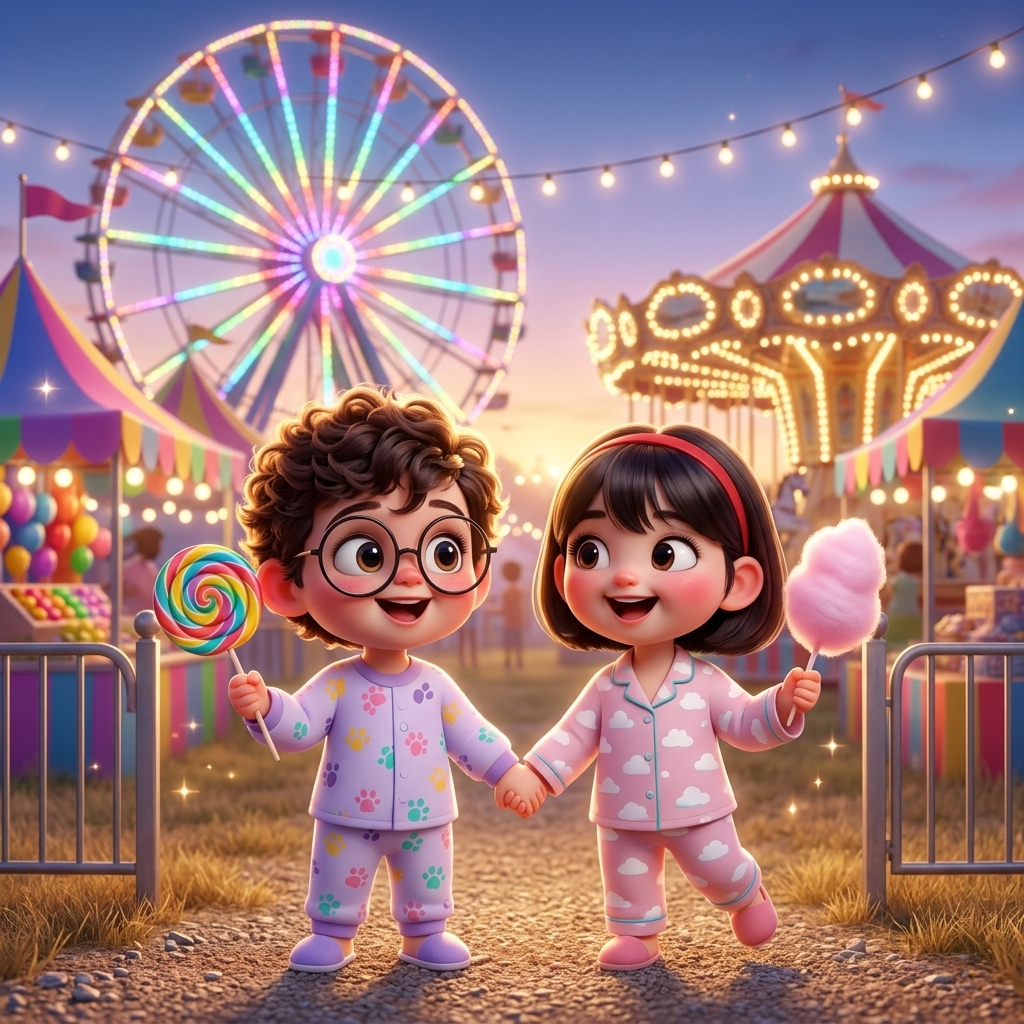 Sisters Fun Summer Fair — scene from the story