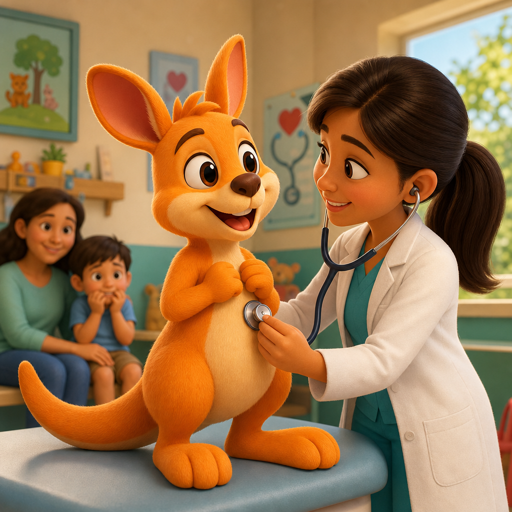 Robby's Brave Checkup — scene from the story