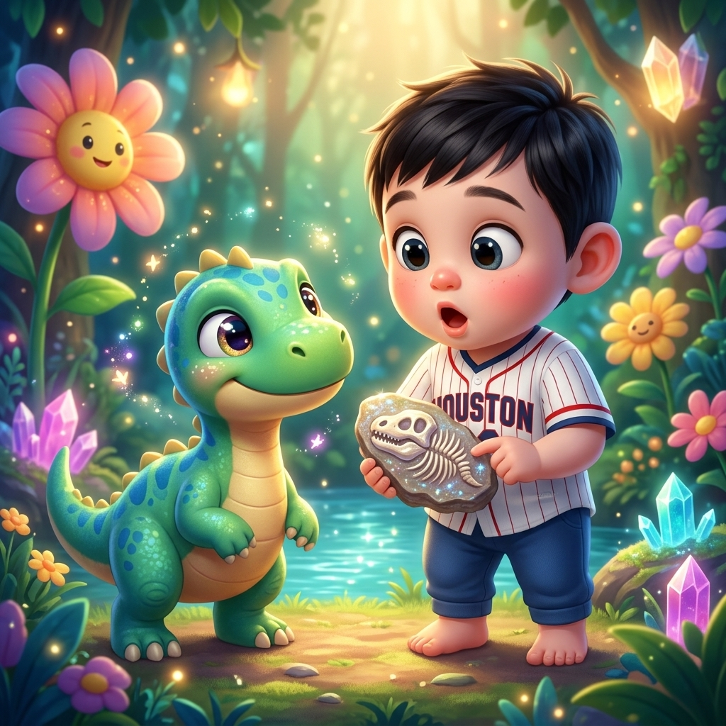 Taj's Magical Dino Day — scene from the story