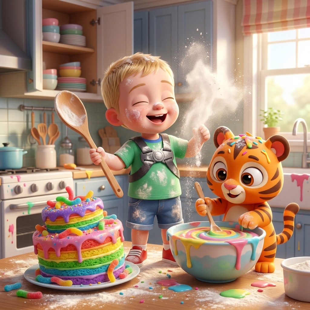 The Silly Baking Day — scene from the story