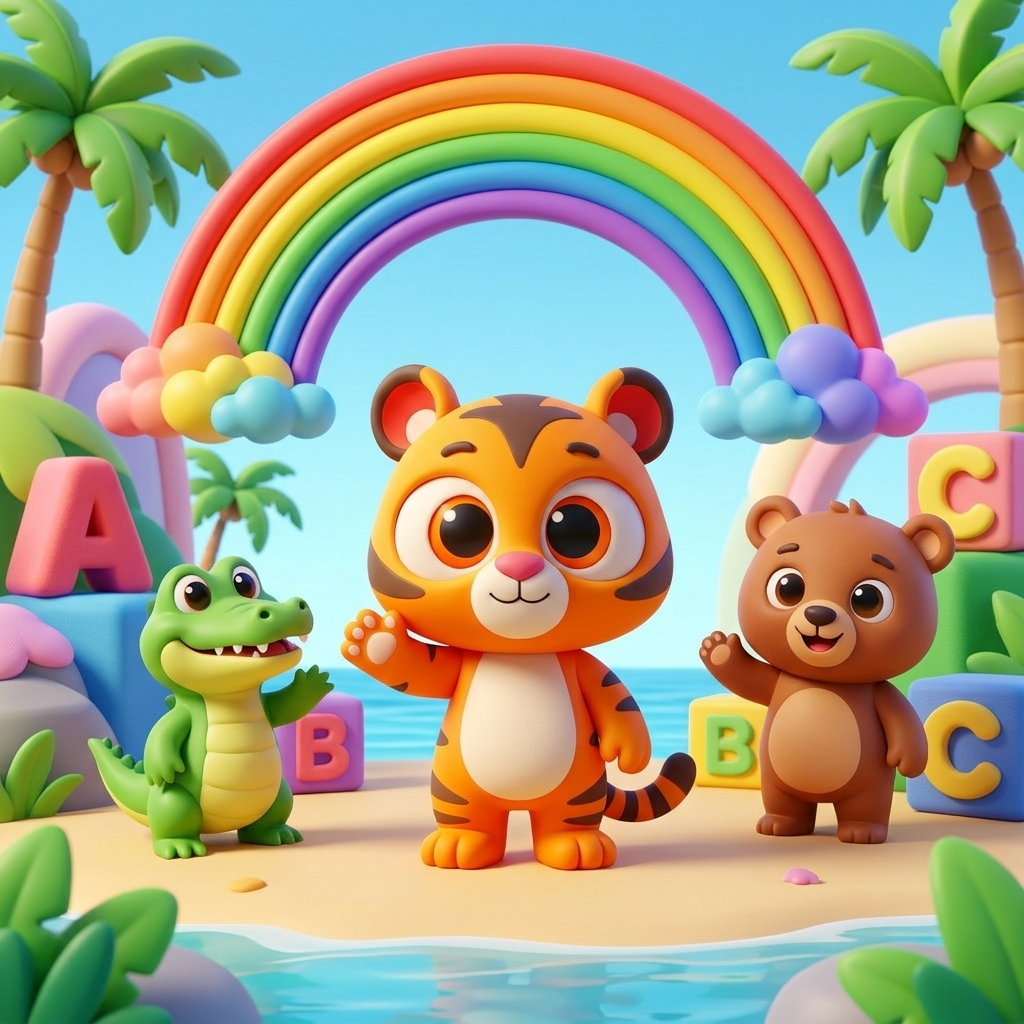 ABC Island Animal Adventure — scene from the story